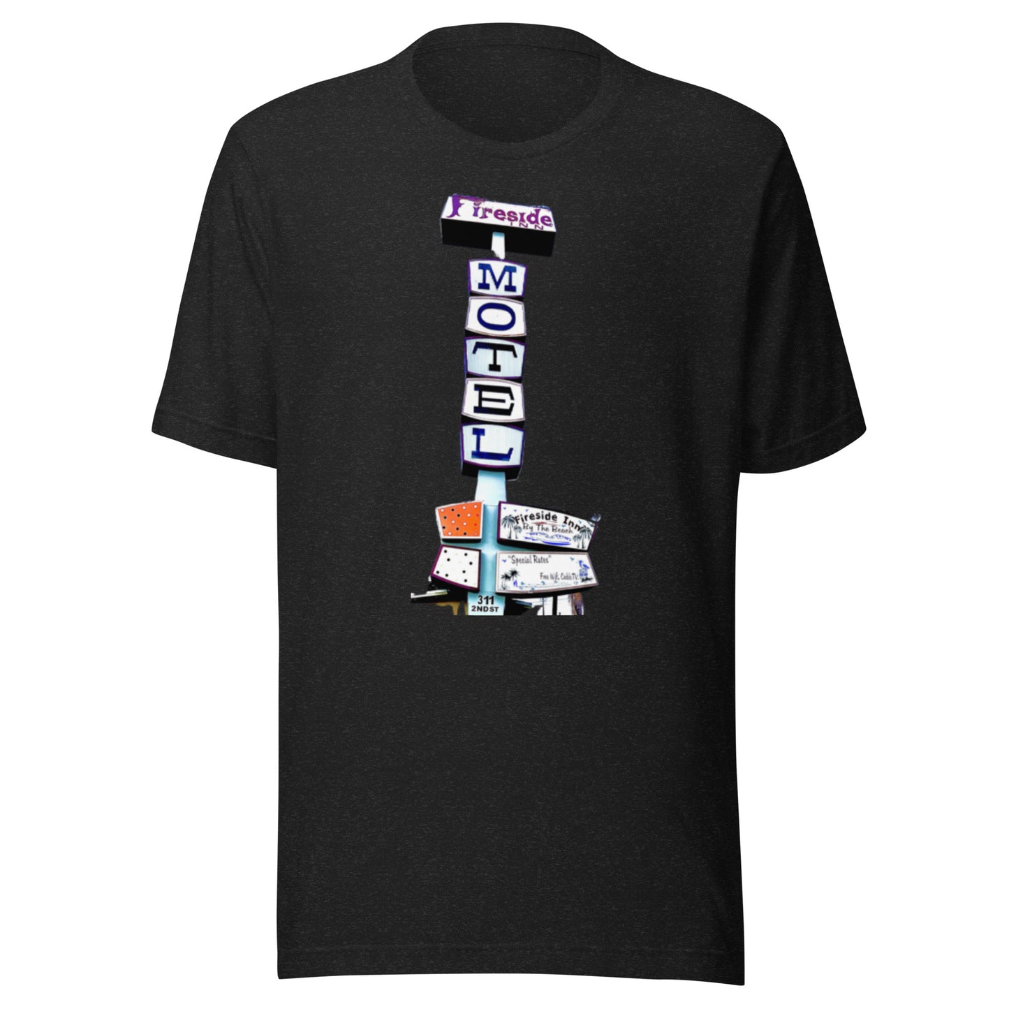 FIRESIDE INN in Santa Cruz “RETRO Sign” two sided T-Shirt