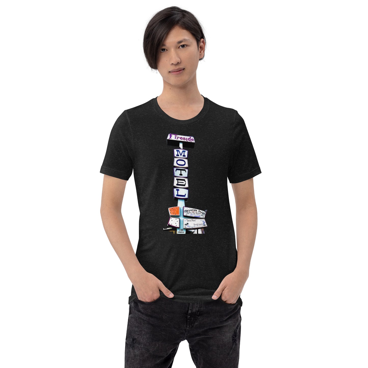 FIRESIDE INN in Santa Cruz “RETRO Sign” two sided T-Shirt