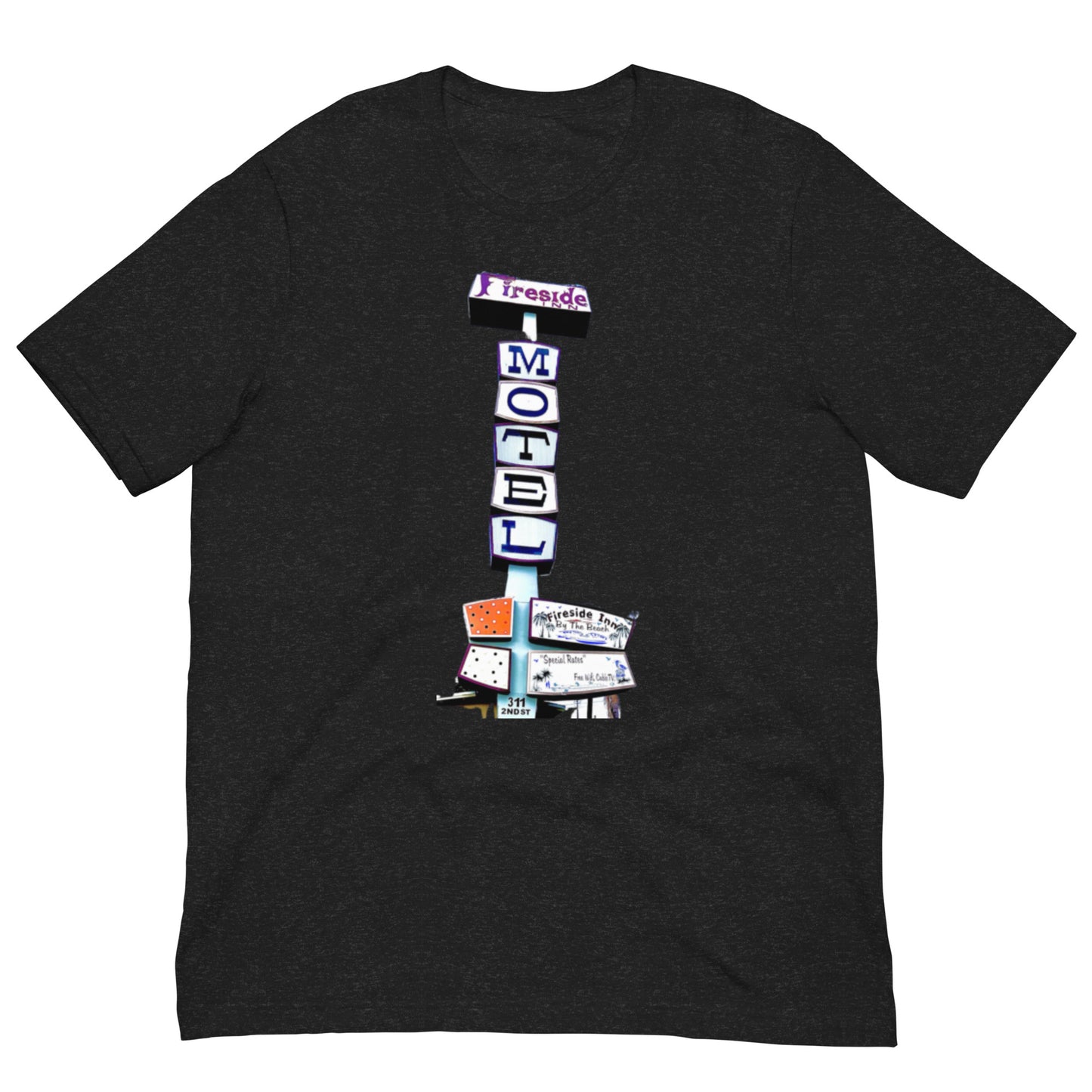 FIRESIDE INN in Santa Cruz “RETRO Sign” two sided T-Shirt