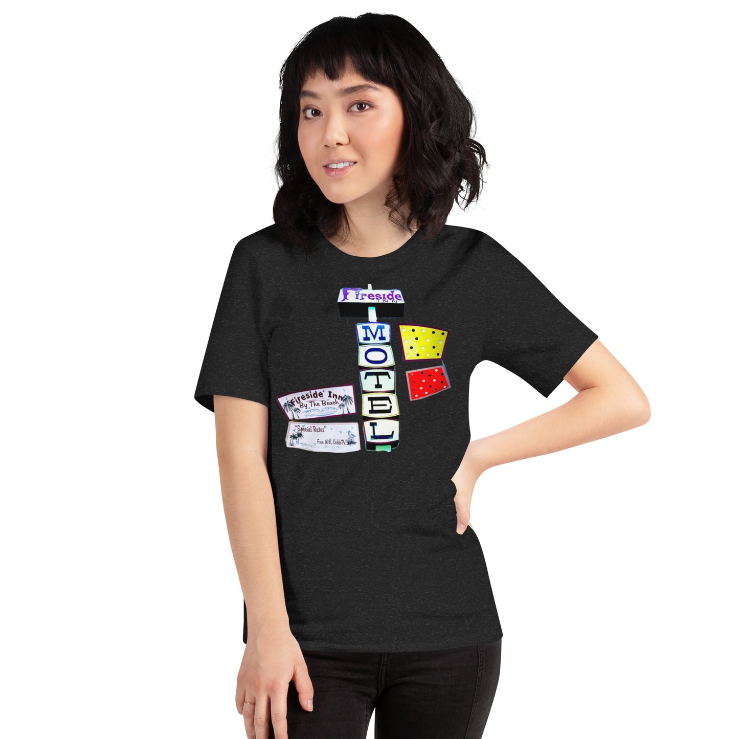 FIRESIDE INN in Santa Cruz “RETRO sign” single sided T-Shirt
