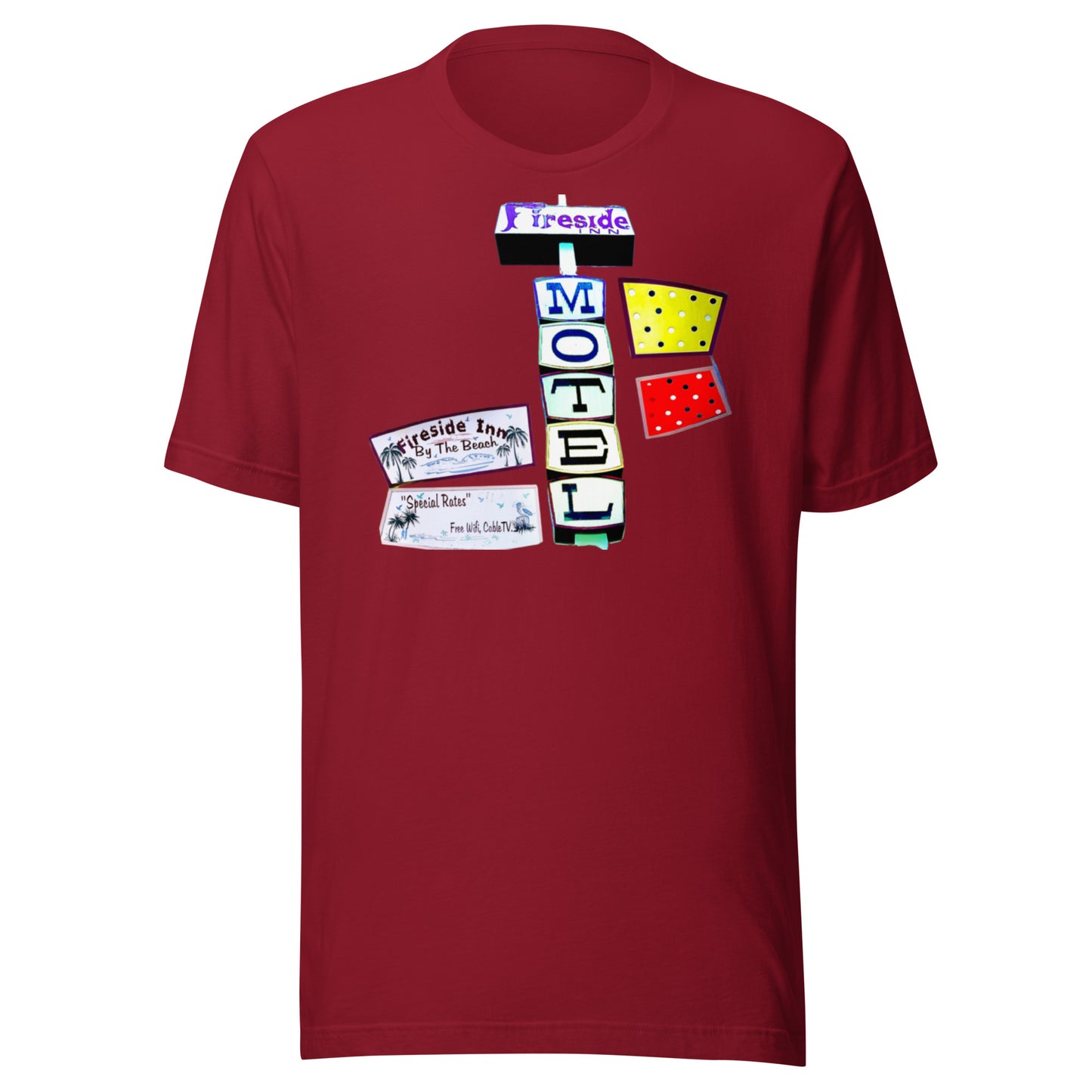 FIRESIDE INN in Santa Cruz “RETRO sign” single sided T-Shirt