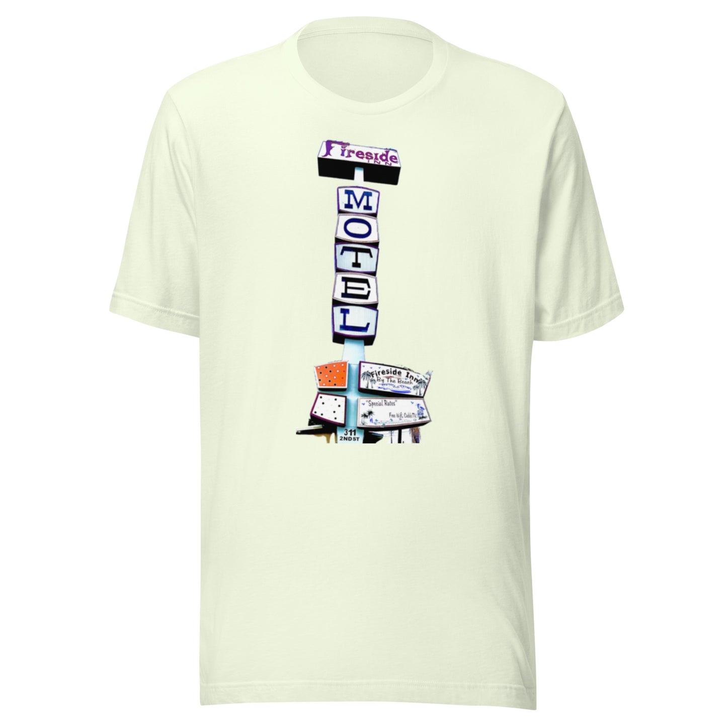 FIRESIDE INN in Santa Cruz “RETRO Sign” two sided T-Shirt
