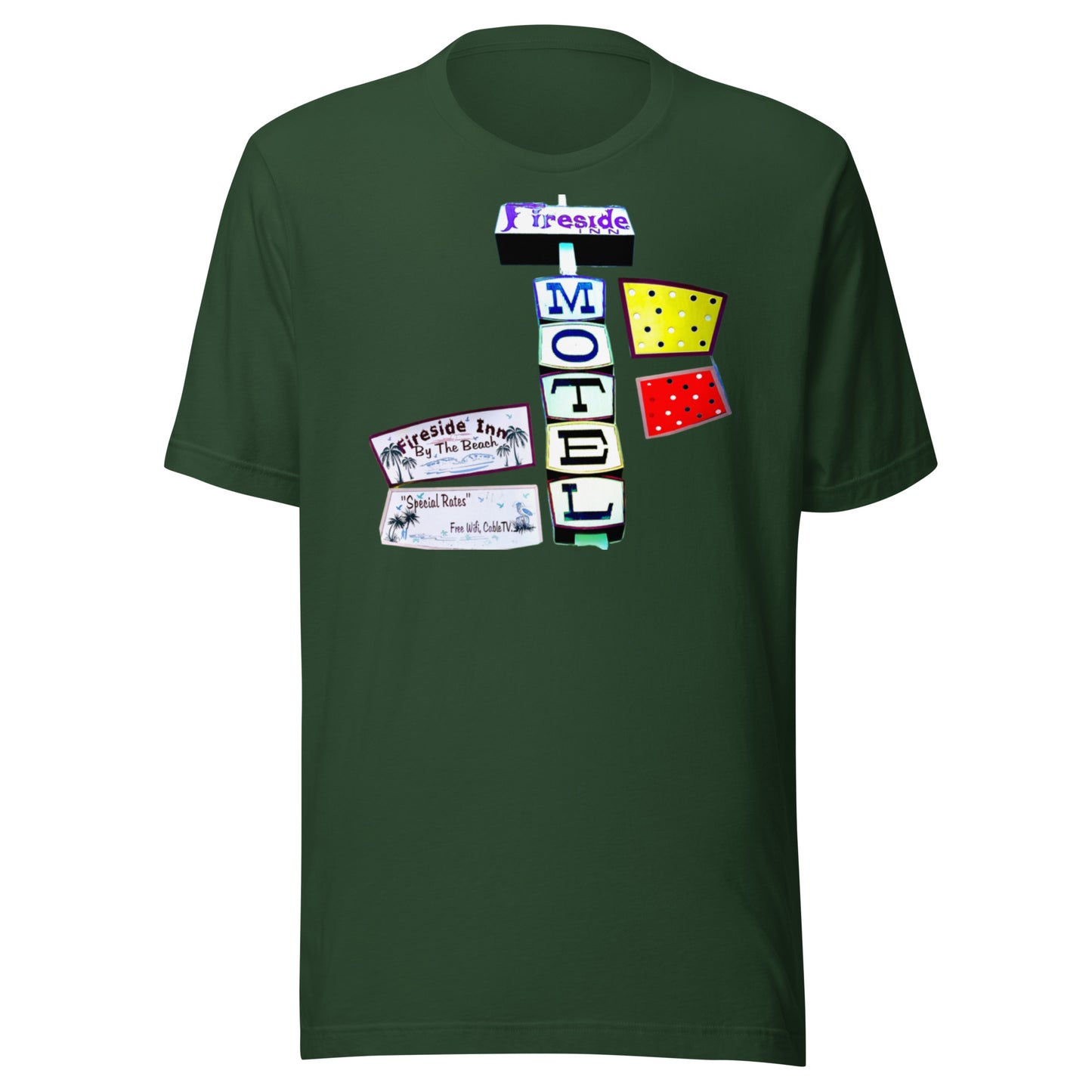 FIRESIDE INN in Santa Cruz “RETRO sign” single sided T-Shirt