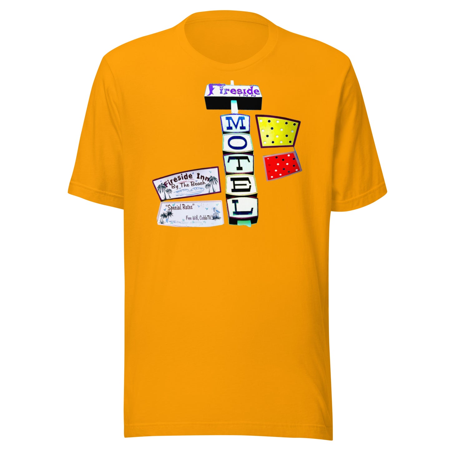 FIRESIDE INN in Santa Cruz “RETRO sign” single sided T-Shirt
