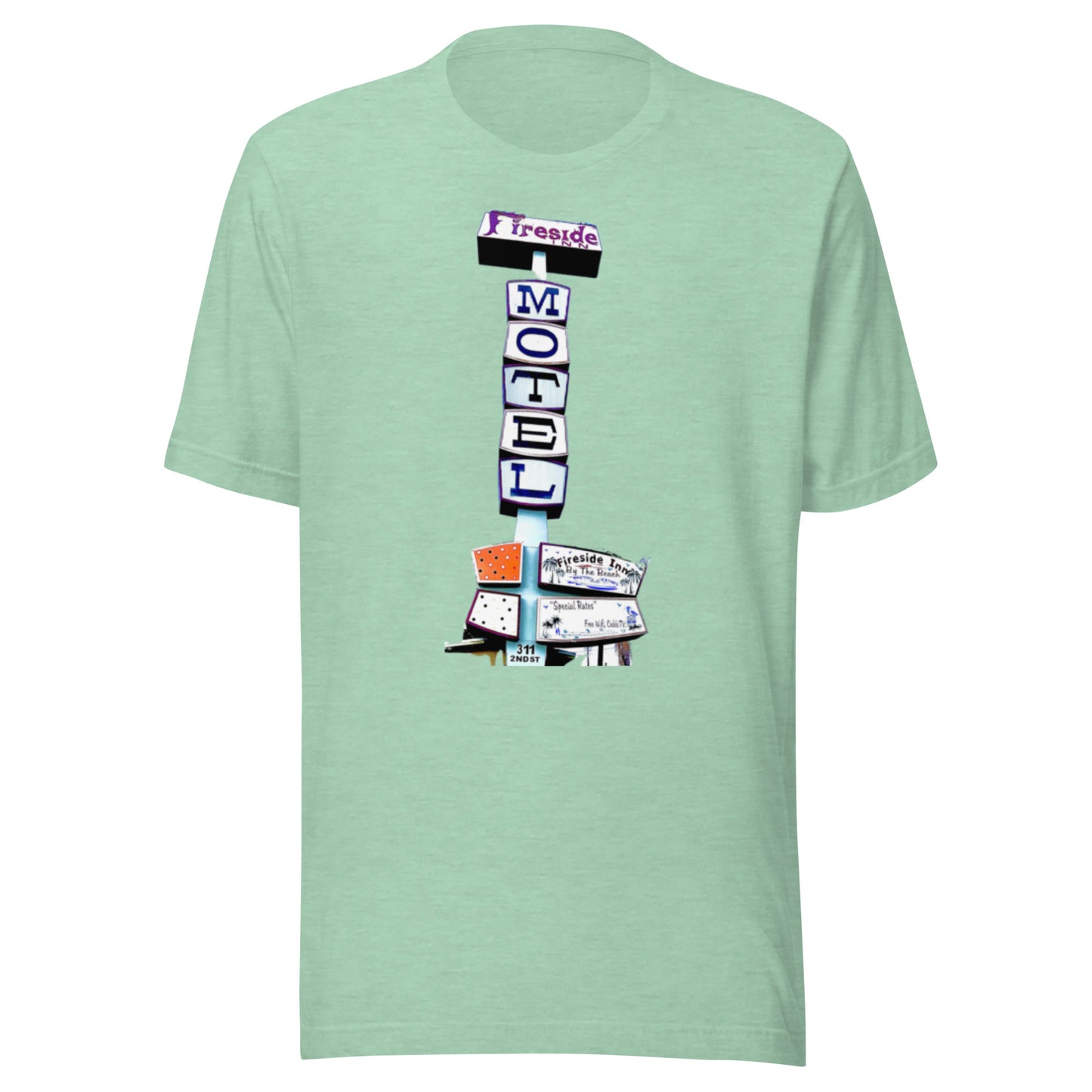 FIRESIDE INN in Santa Cruz “RETRO Sign” two sided T-Shirt