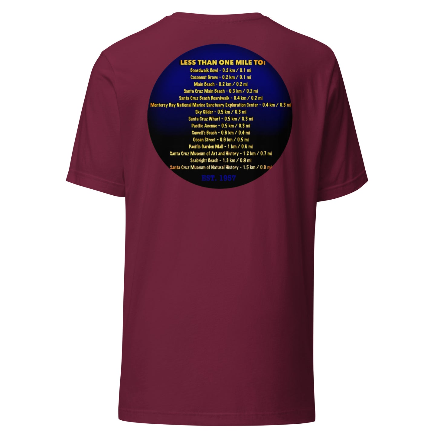 FIRESIDE INN in Santa Cruz “RETRO Sign” two sided T-Shirt