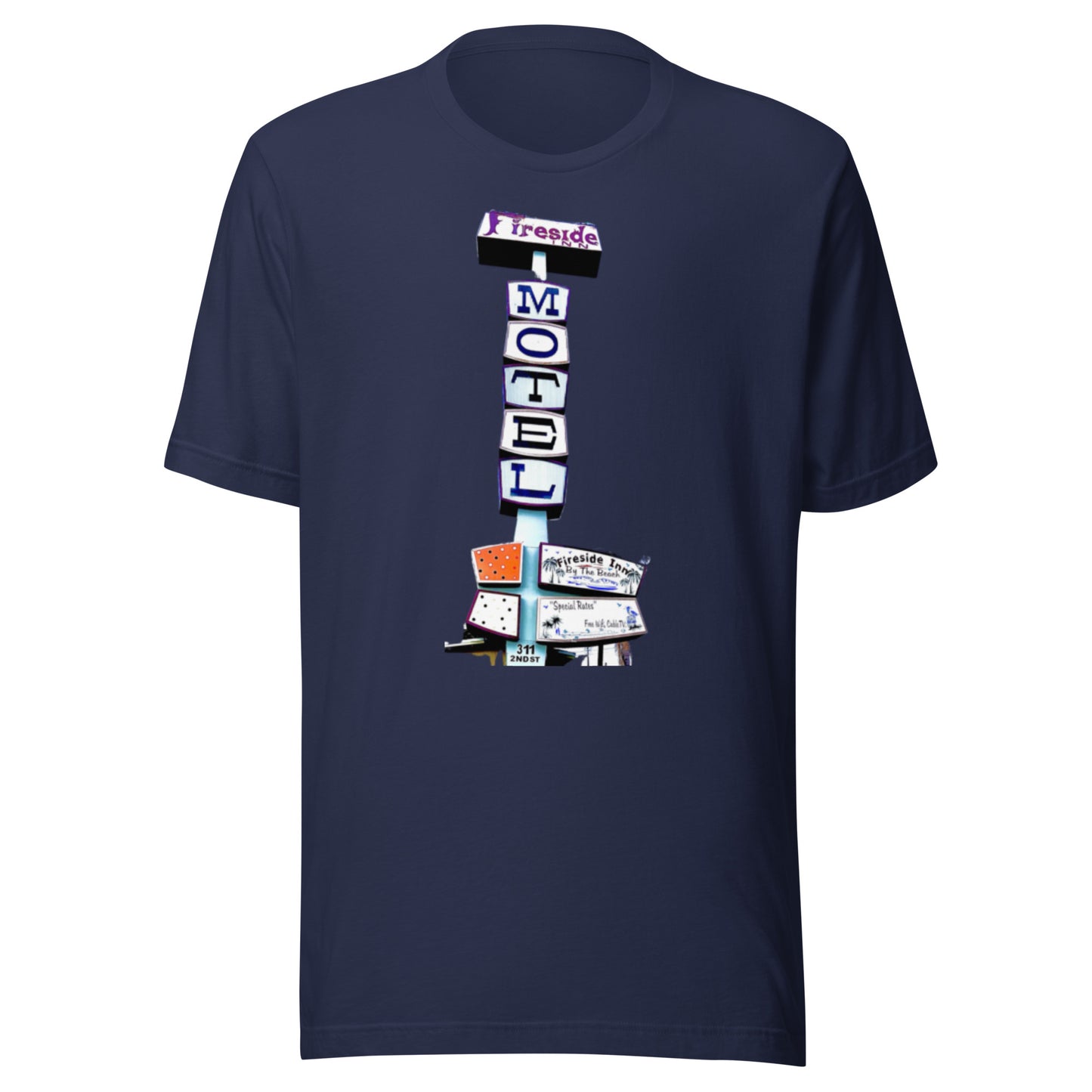 FIRESIDE INN in Santa Cruz “RETRO Sign” two sided T-Shirt