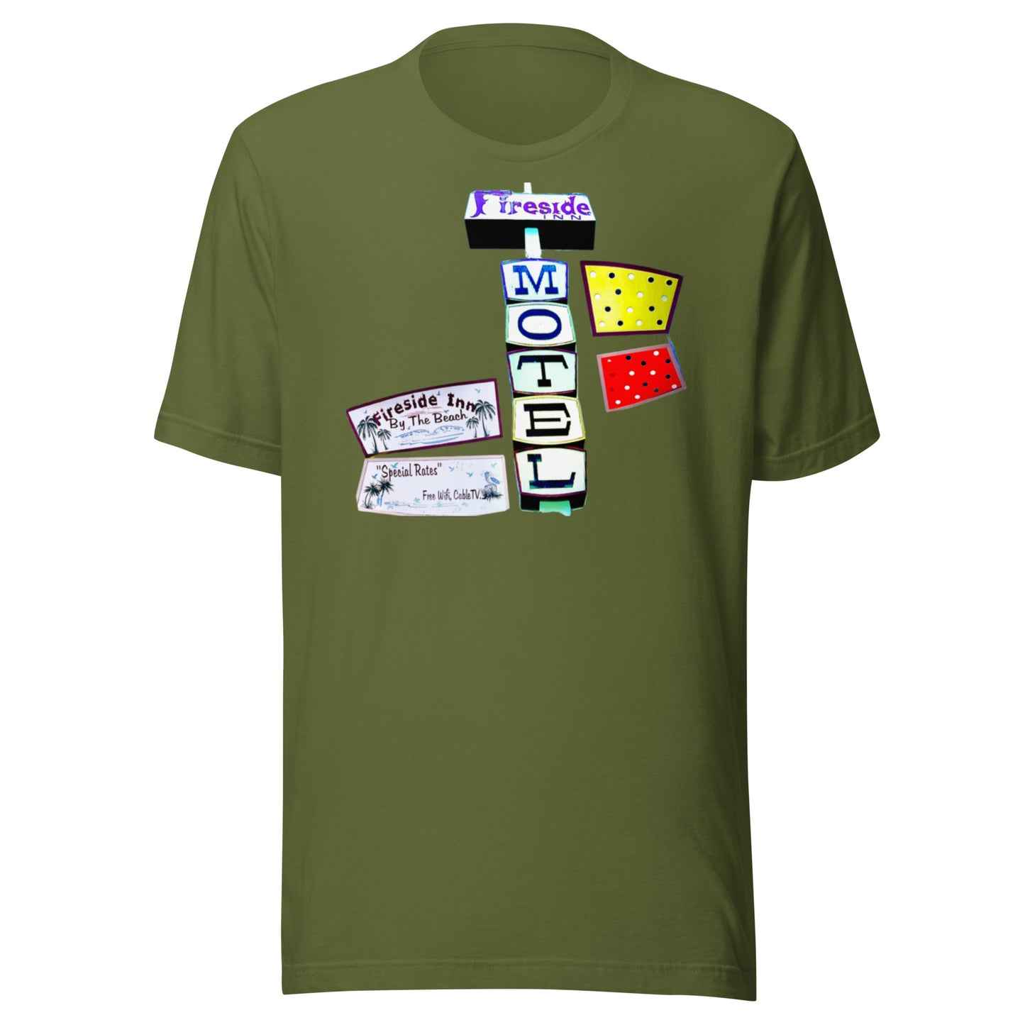 FIRESIDE INN in Santa Cruz “RETRO sign” single sided T-Shirt