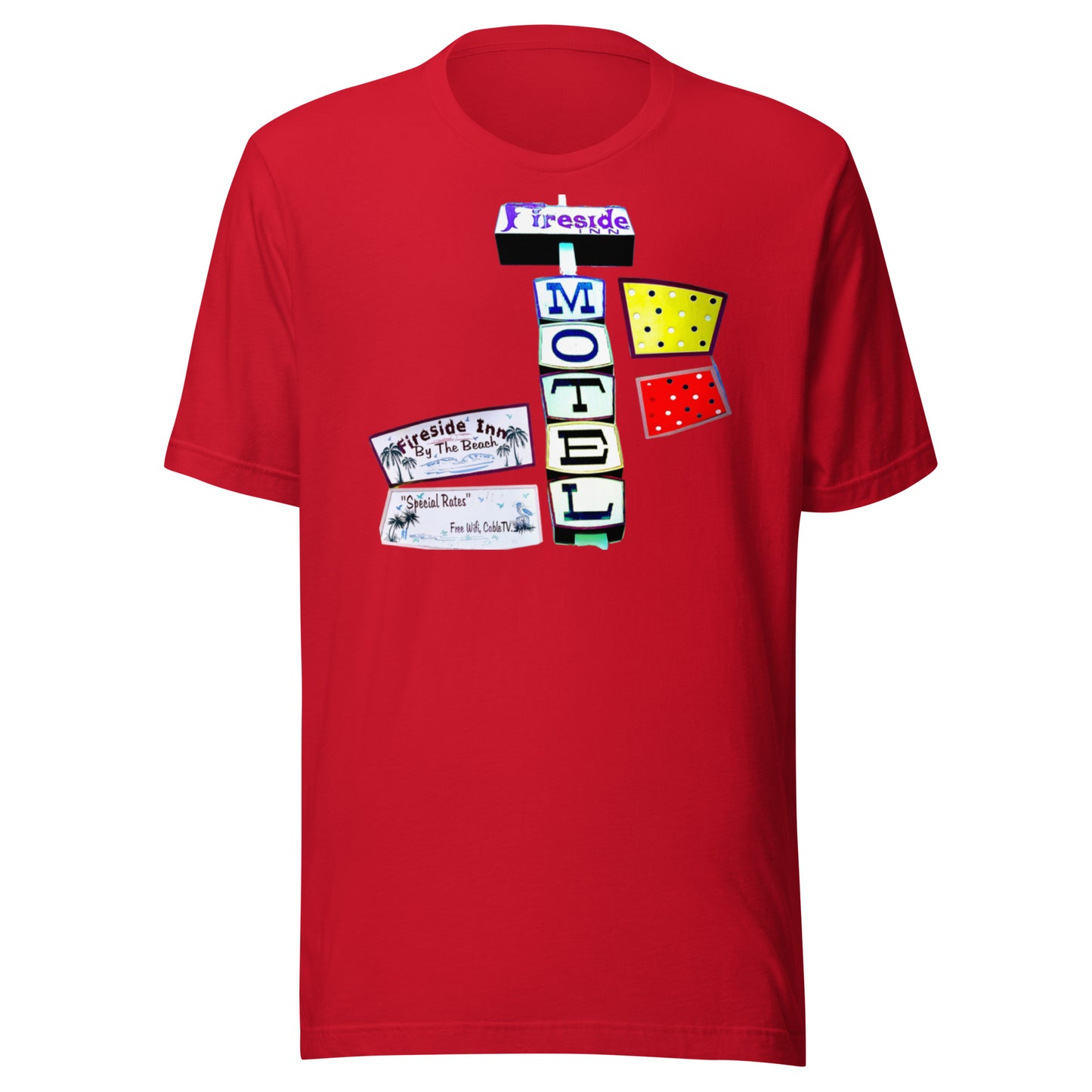 FIRESIDE INN in Santa Cruz “RETRO sign” single sided T-Shirt