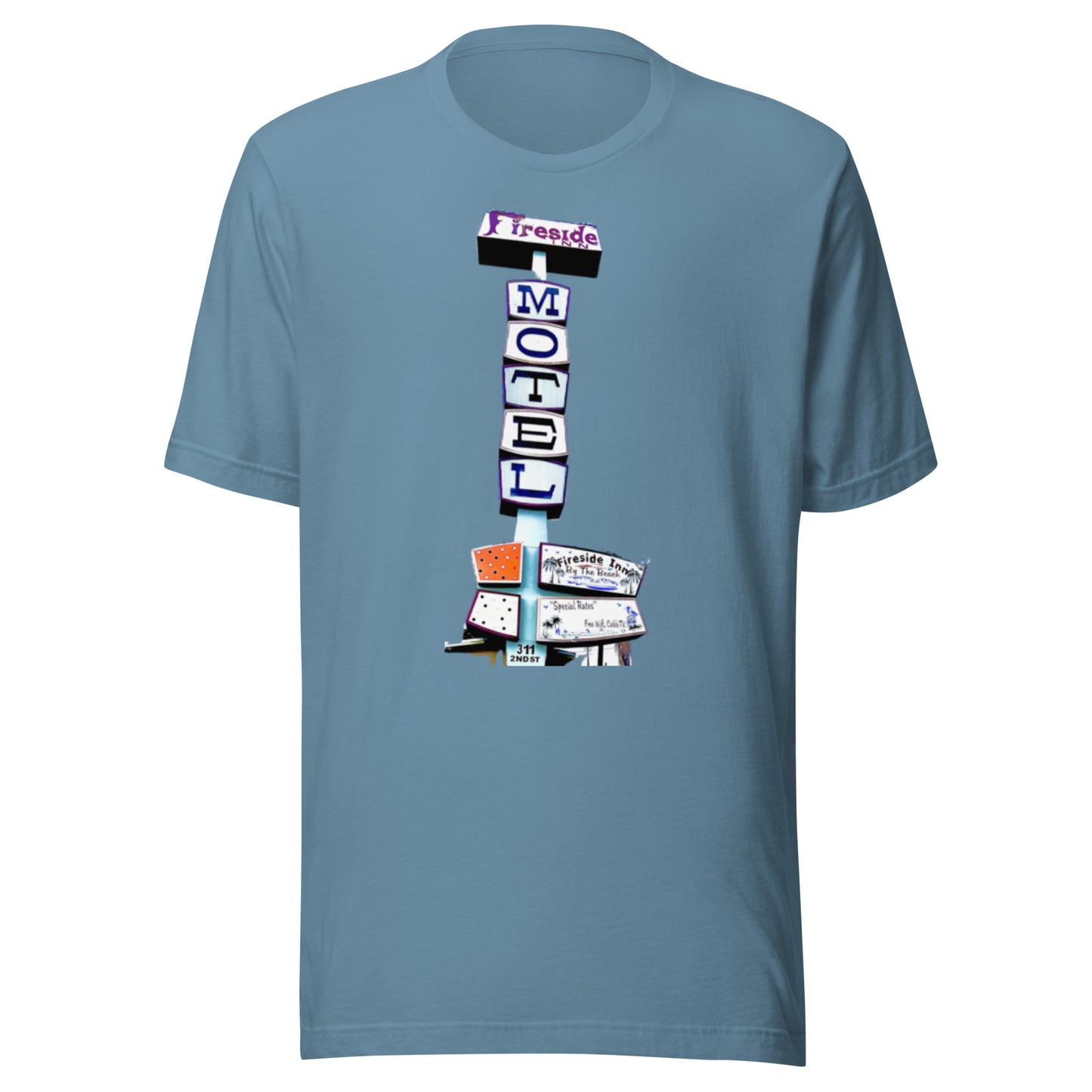FIRESIDE INN in Santa Cruz “RETRO Sign” two sided T-Shirt