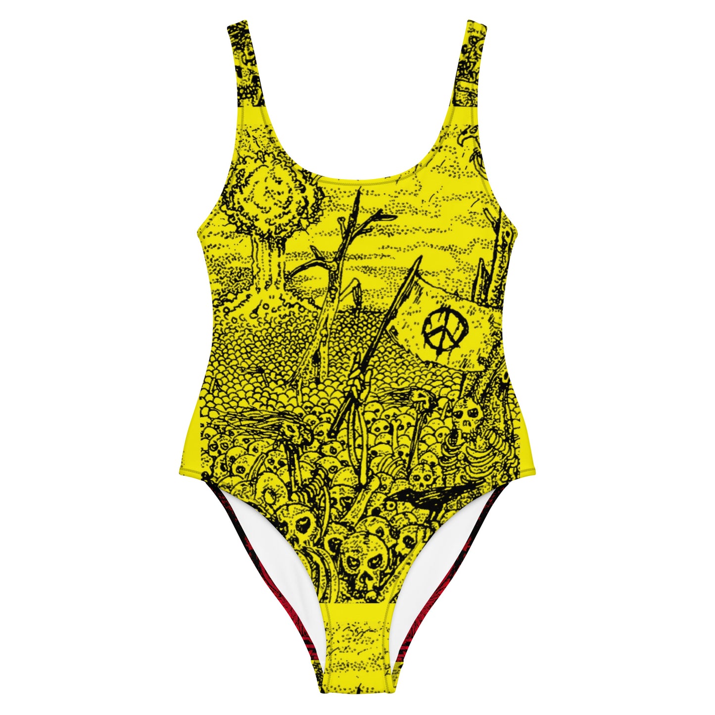 Disarm & Survive front Power Corrupts back One-Piece Swimsuit One-Piece Swimsuit