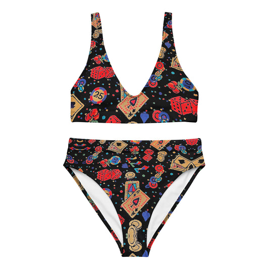 Las Vegas Casino carpet - Recycled high-waisted bikini