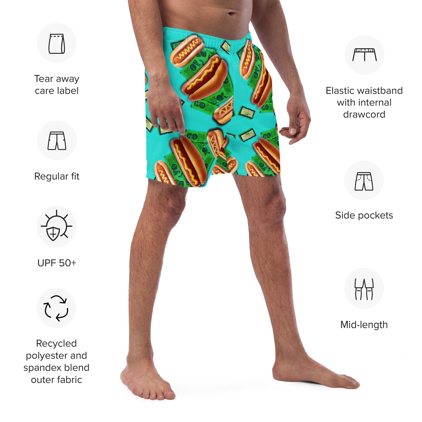 Hot Dogs and Mustard Swim Trunks