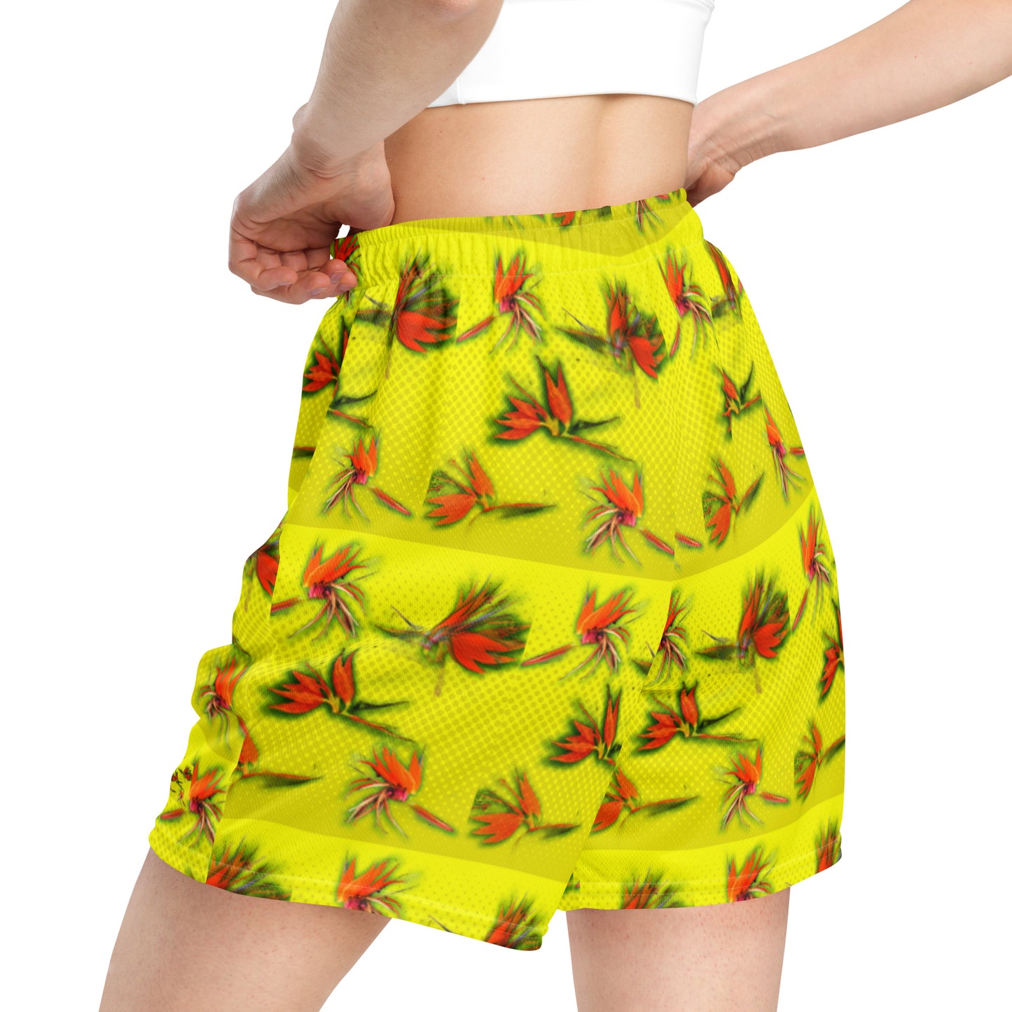 “Paradise Birds” Unisex mesh shorts