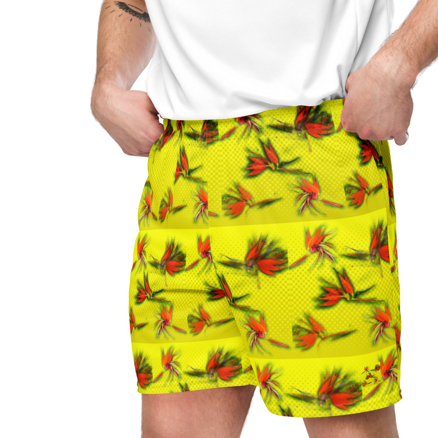 “Paradise Birds” Unisex mesh shorts