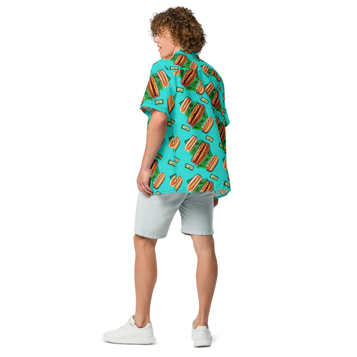 Hot Dogs with Mustard Unisex button shirt