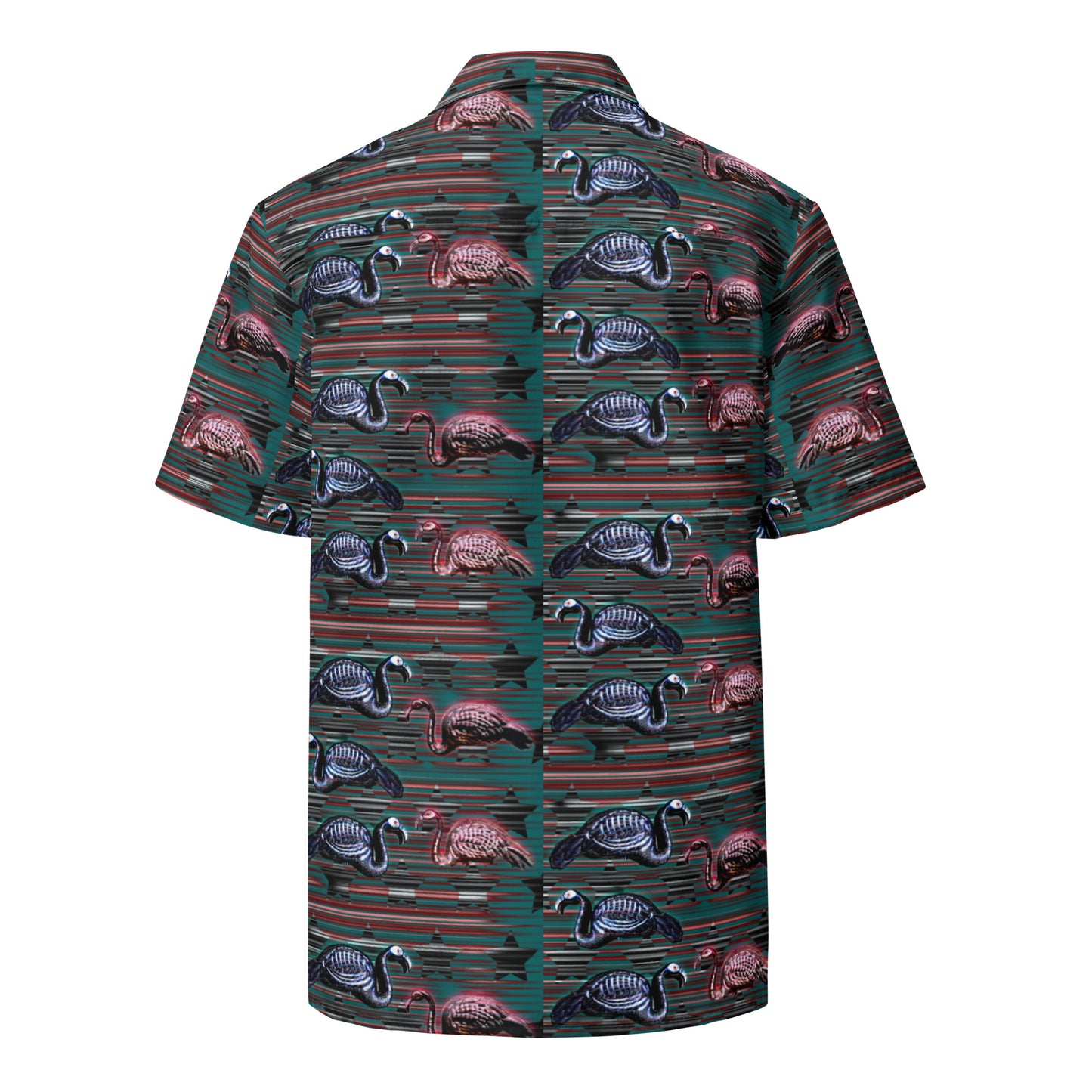 Flamingo Skull - Unisex button shirt