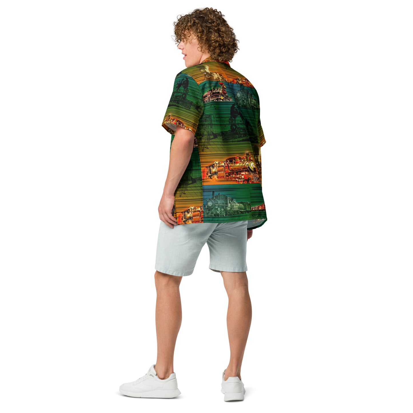 Trains - Unisex button shirt