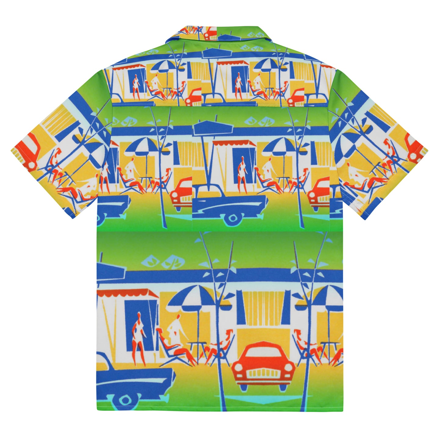 Summer Days - Unisex button shirt retro 50’s deco design