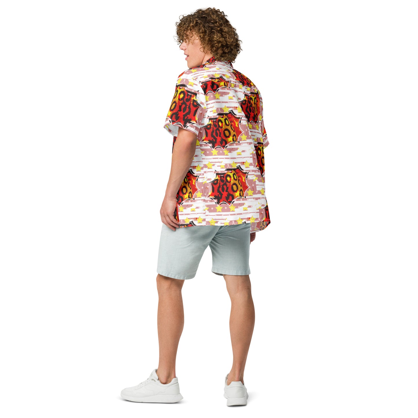 Cheetah Stars - button up lightweight dress shirt