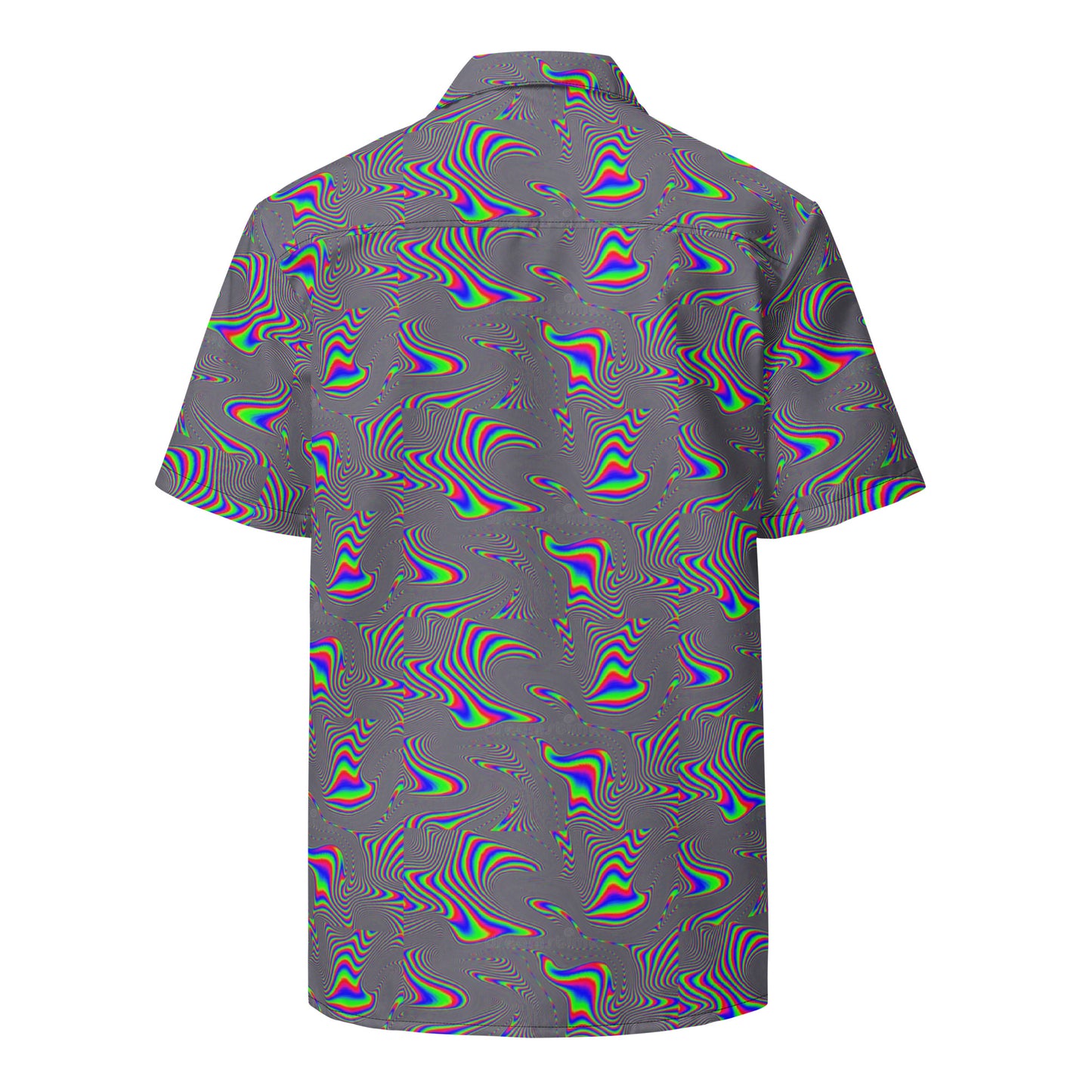 Electric Wave Static Energy - Lightweight Casual Button Up Dress Shirt