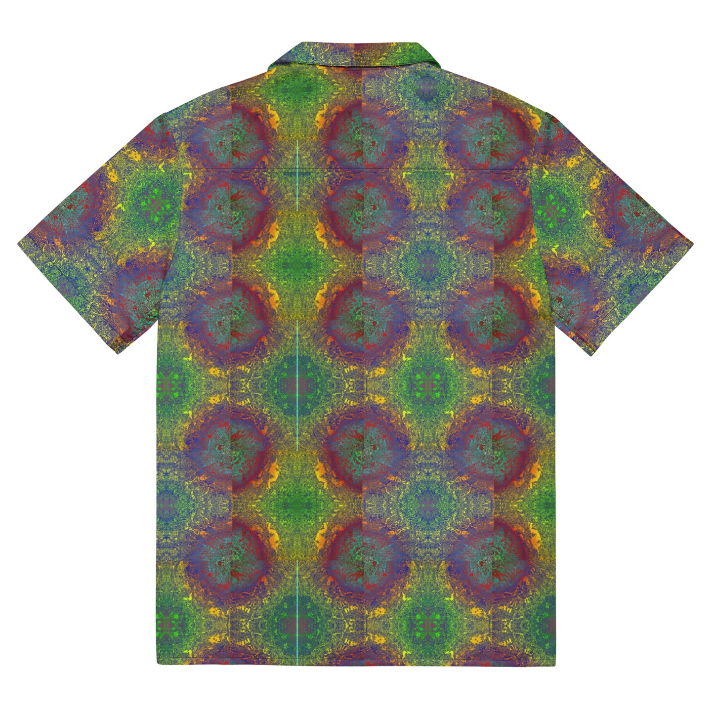 Window Pane Amoeba - Lightweight Button Up Casual Dress Shirt