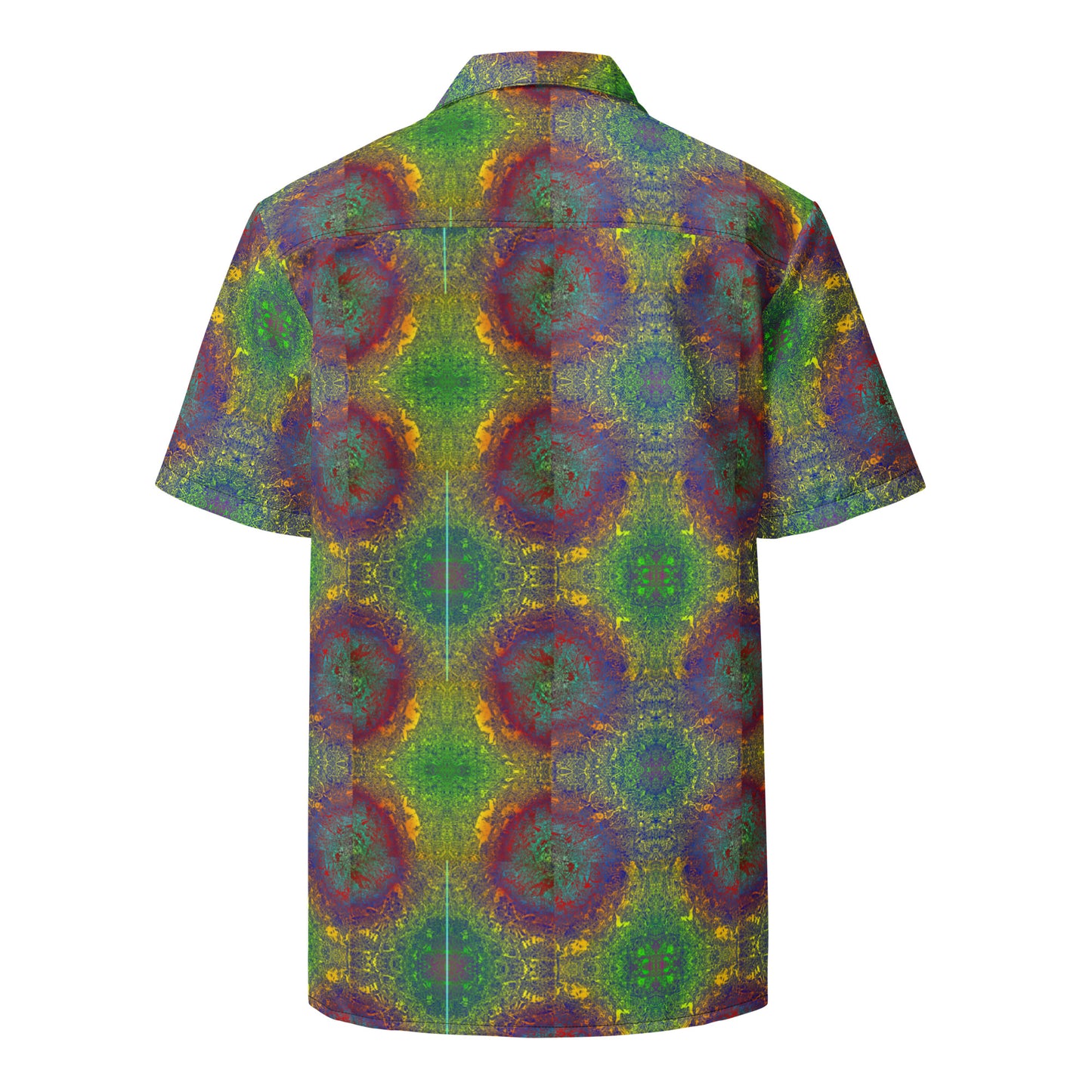 Window Pane Amoeba - Lightweight Button Up Casual Dress Shirt
