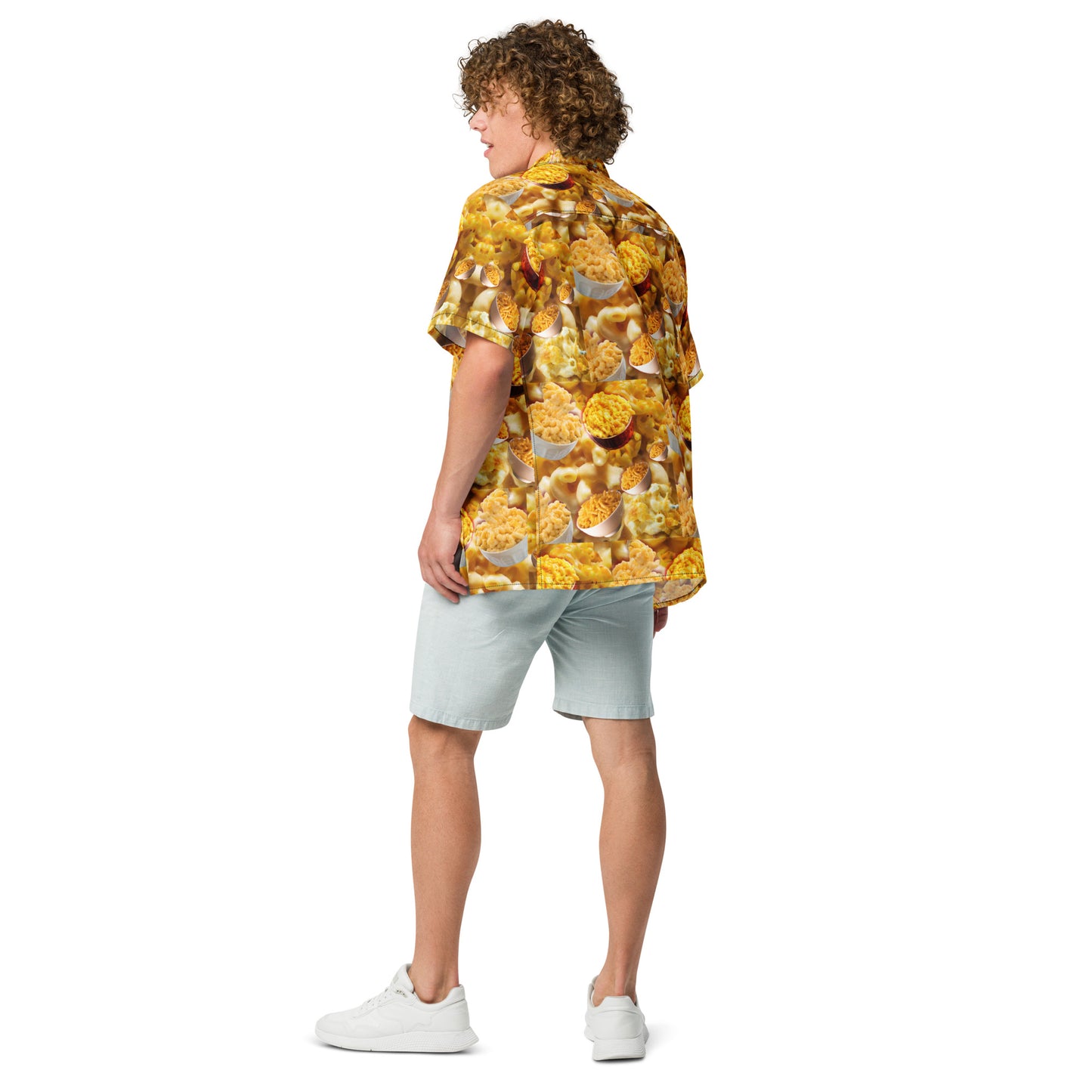 Mac and Cheese, Please - Casual Lightweight Button Up Dress Shirt