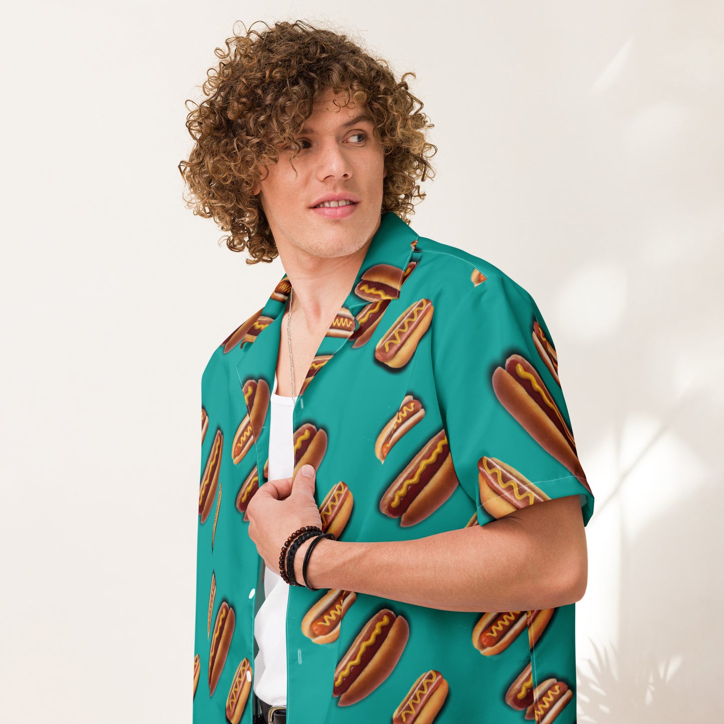 Hot Dogs Unisex button shirt
