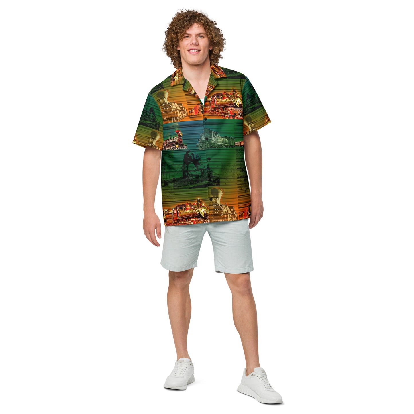 Trains - Unisex button shirt