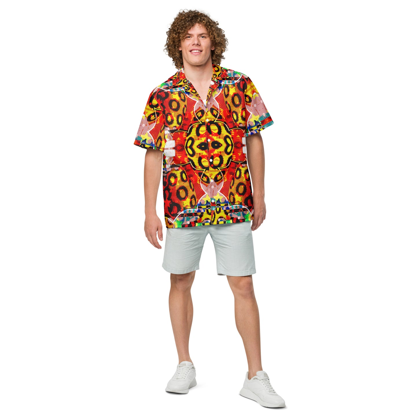 Cheetah Disco -Unisex button Light Weight dress Shirt