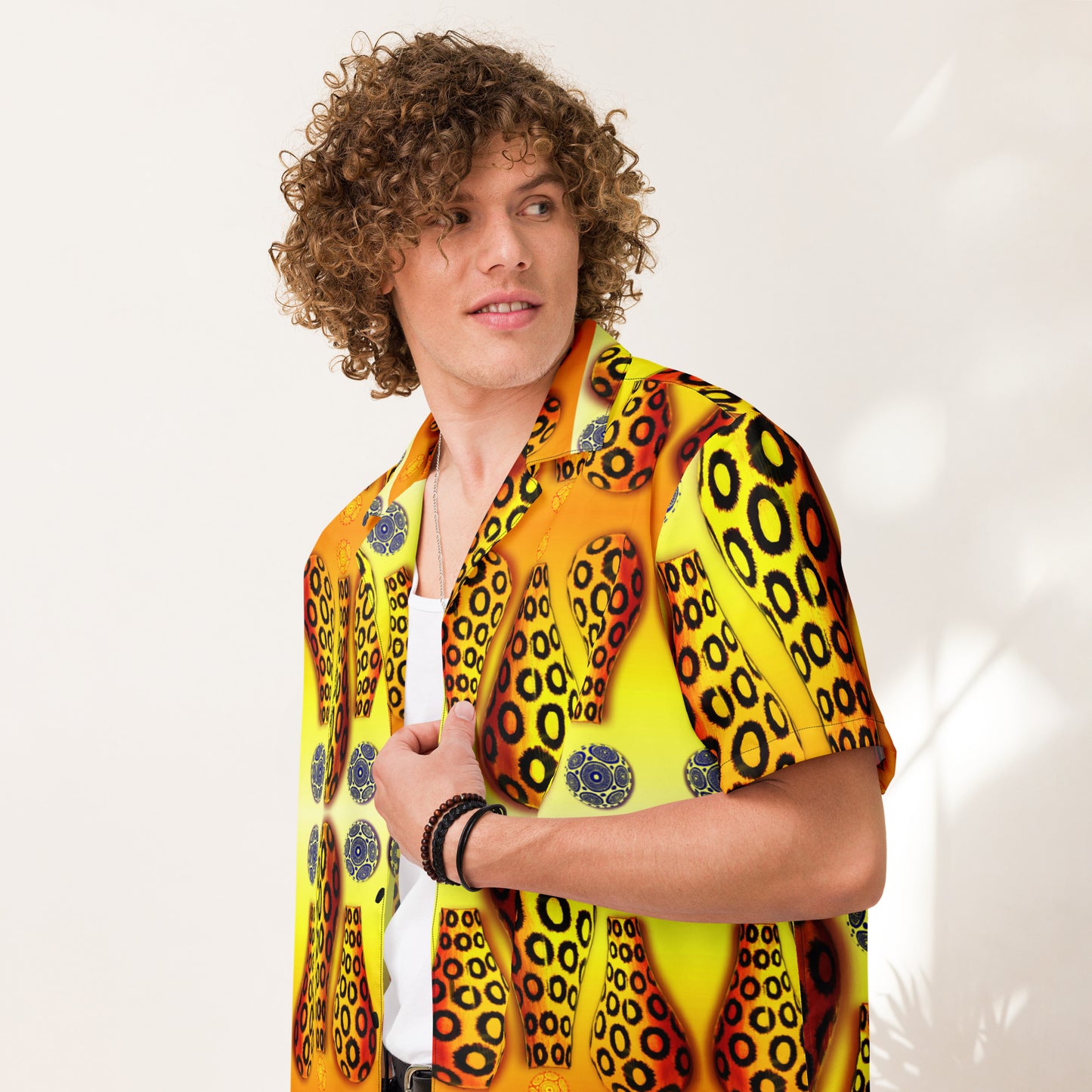 Cheetah Balls - button up lightweight dress shirt