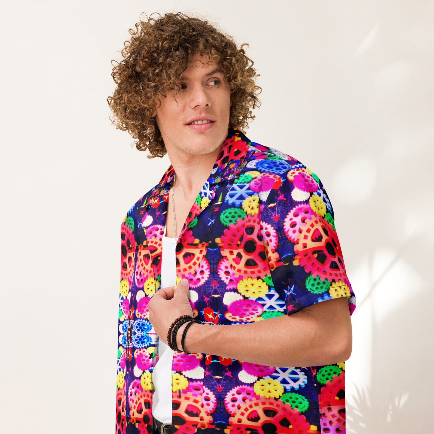 Gear Grind - Unisex Polyester button up dress shirt