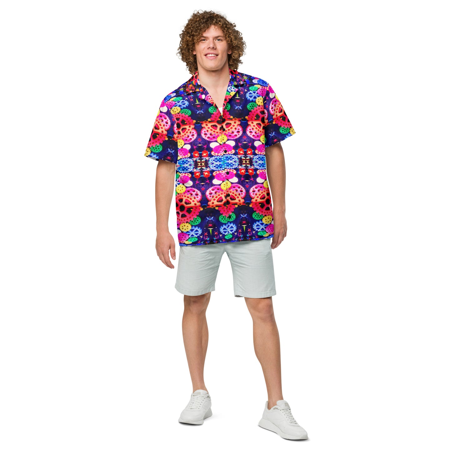 Gear Grind - Unisex Polyester button up dress shirt