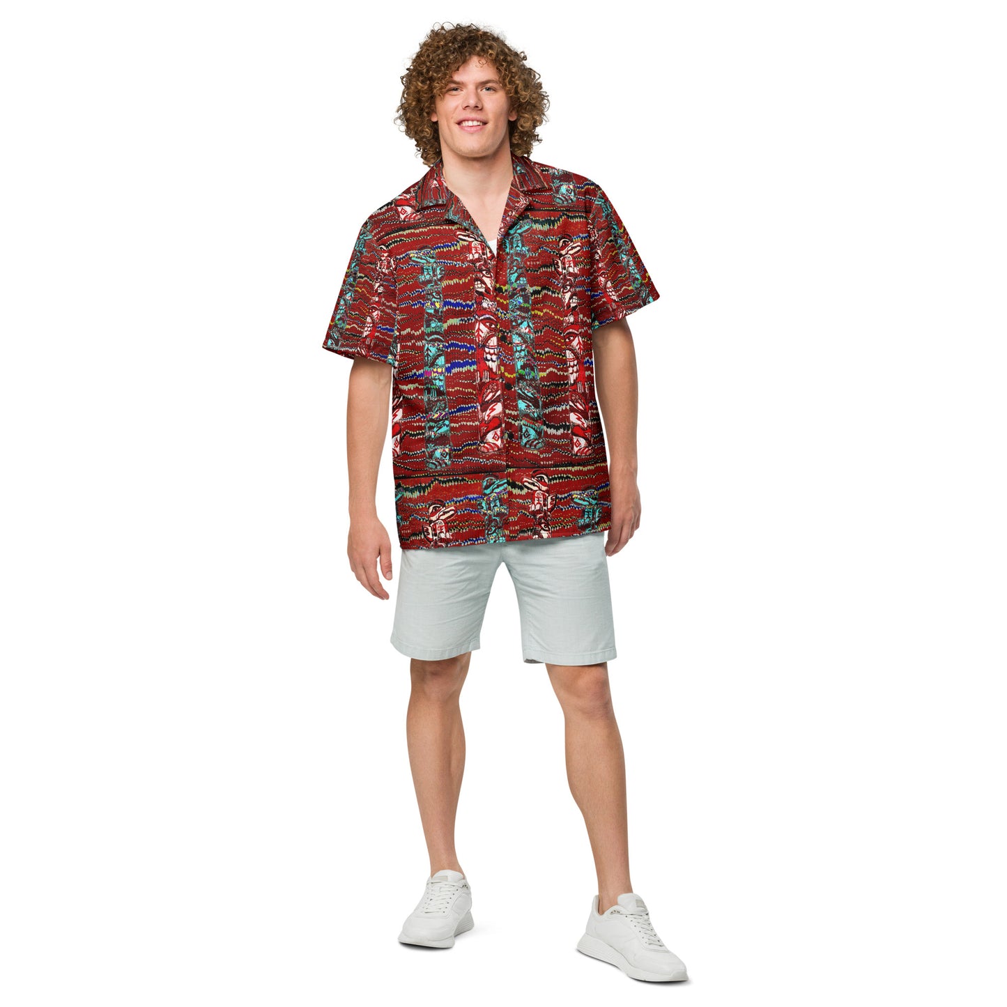 Totem Poles - button up casual dress shirt