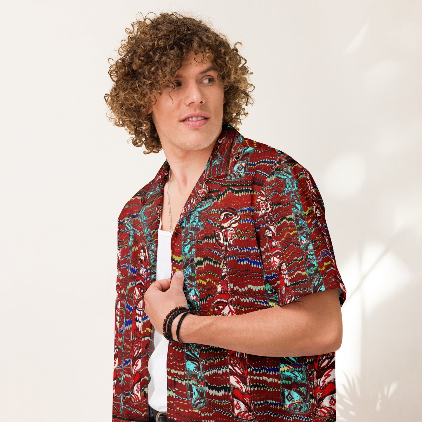 Totem Poles - button up casual dress shirt