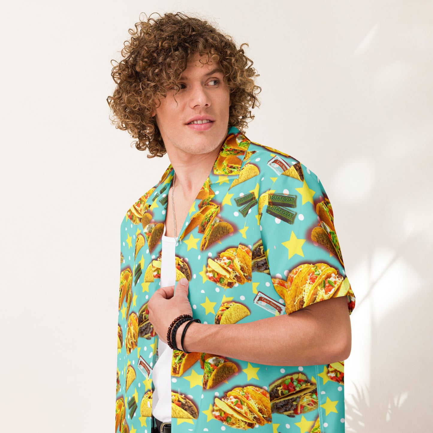 Taco Stars - Button Up Lightweight Casual Dress Shirt