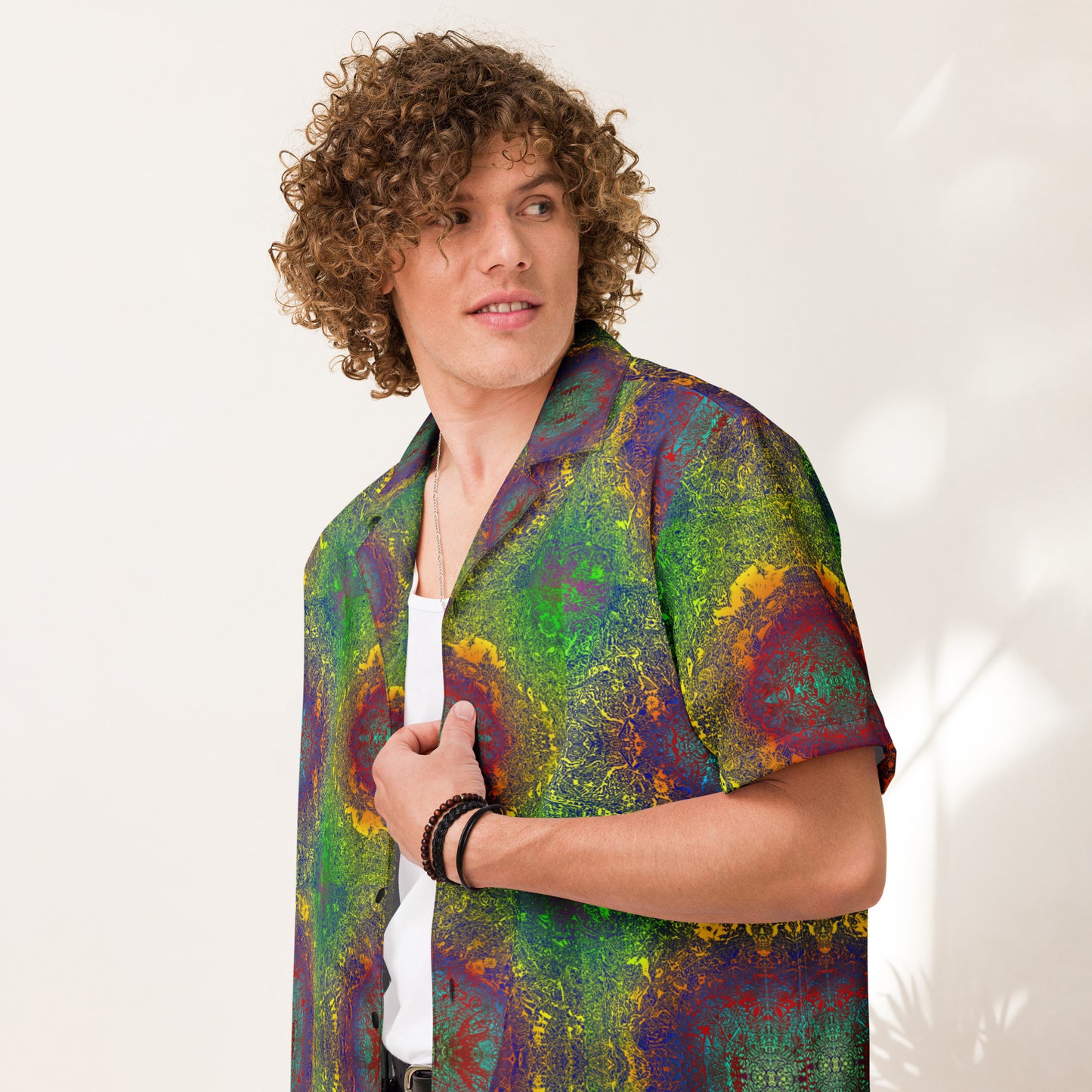 Hippie Blotter - Button up Lightweight Casual Dress Shirt