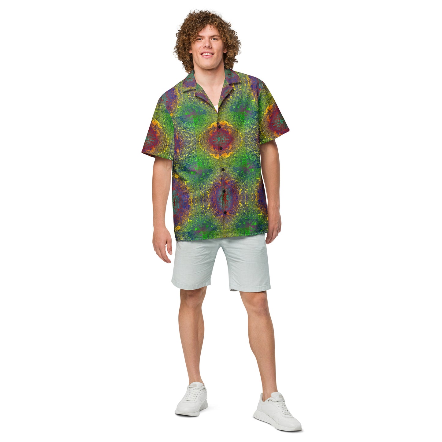 Hippie Blotter - Button up Lightweight Casual Dress Shirt