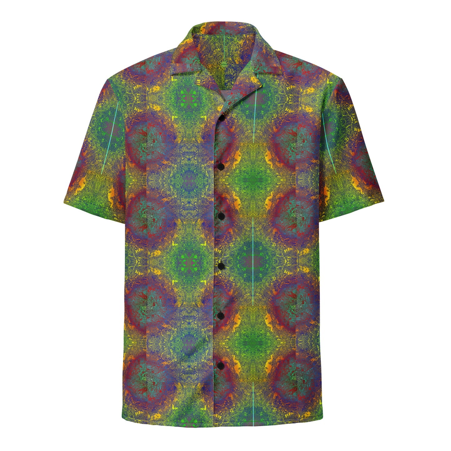Window Pane Amoeba - Lightweight Button Up Casual Dress Shirt
