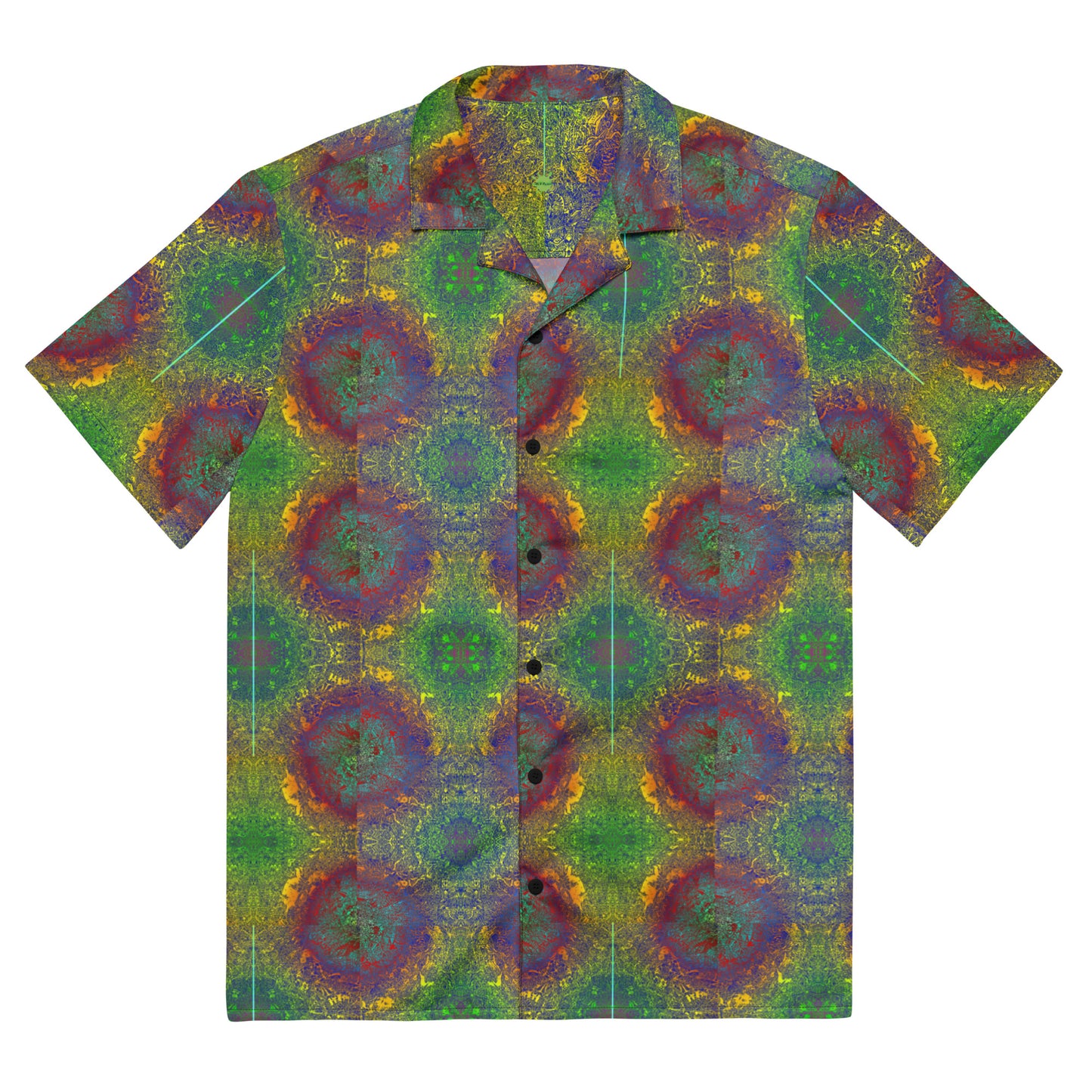 Window Pane Amoeba - Lightweight Button Up Casual Dress Shirt