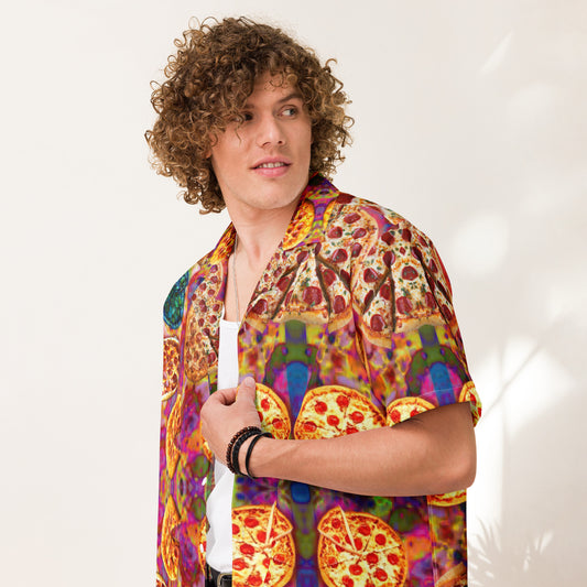 Pizza Pie - Casual Button up Lightweight dress shirt