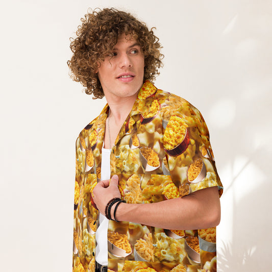 Mac and Cheese, Please - Casual Lightweight Button Up Dress Shirt