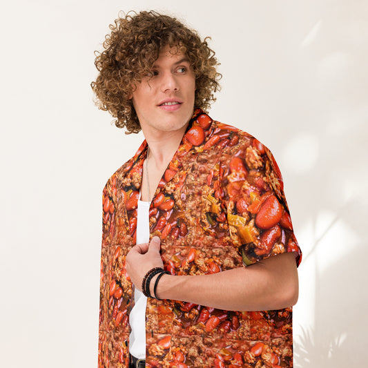 Chili with Beans - Lightweight Casual Button Up Dress Shirt