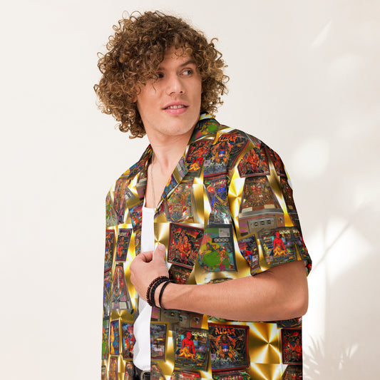Disco Pinball - Unisex button shirt