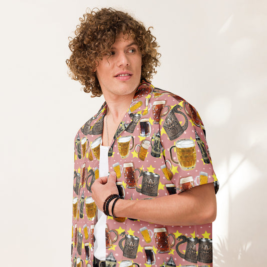 Beer Beer Beer - Lightweight Button Up Casual Dress Shirt