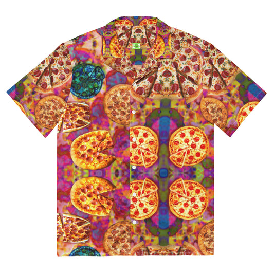 Pizza Pie Kaleidoscope- Casual Button up Lightweight dress shirt