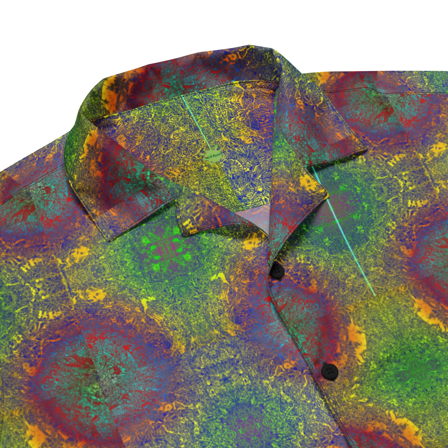 Window Pane Amoeba - Lightweight Button Up Casual Dress Shirt