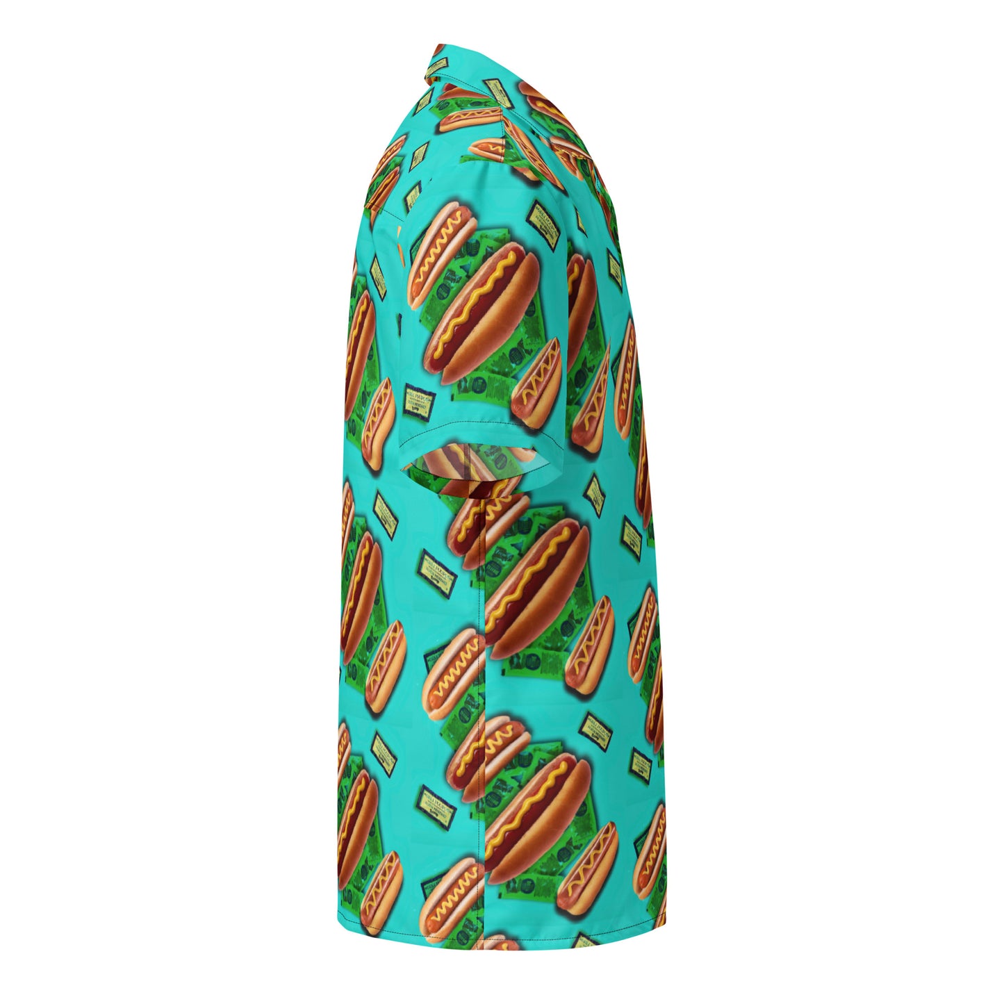 Hot Dogs with Mustard Unisex button shirt