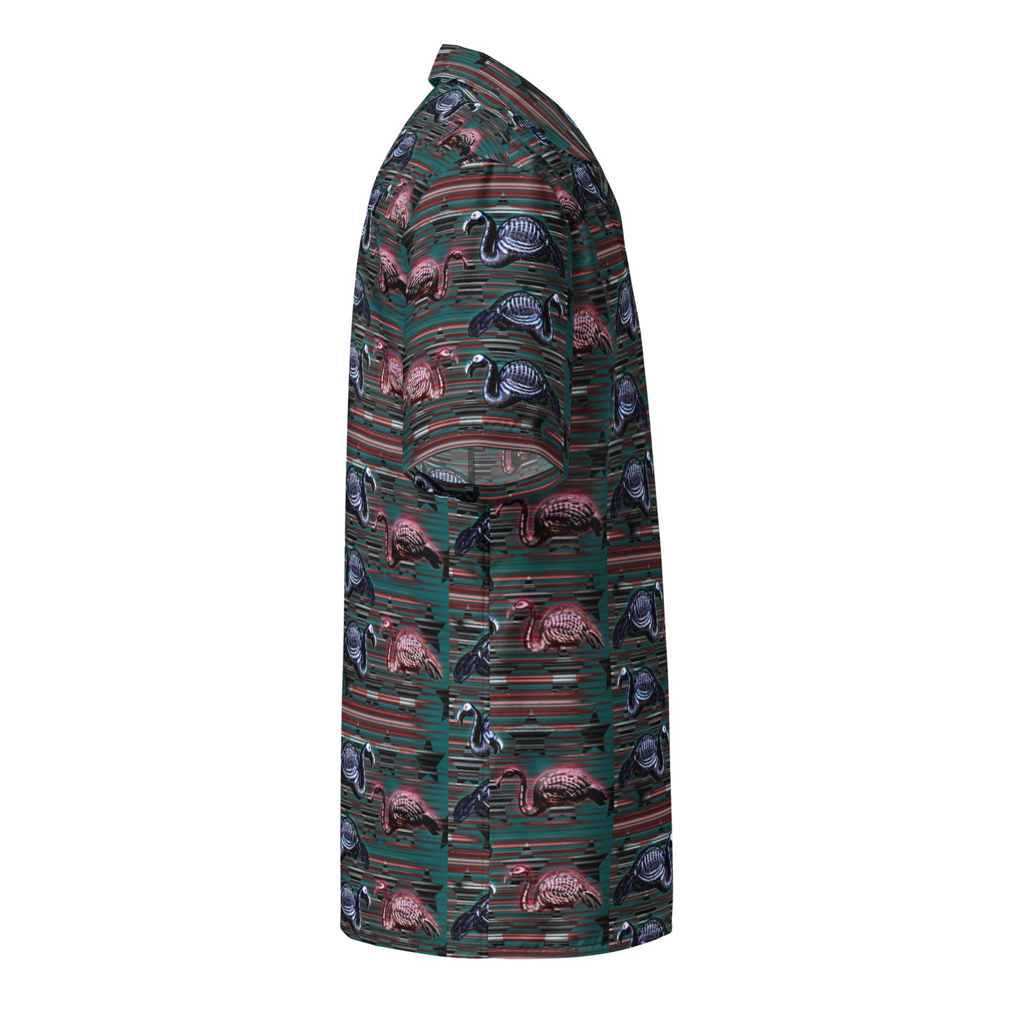 Flamingo Skull - Unisex button shirt